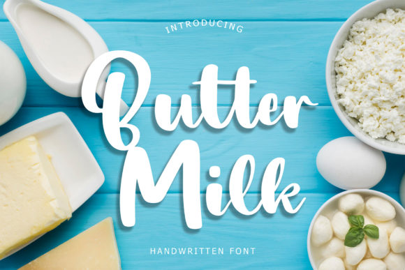 Butter Milk Font for Trendy Brand Identity