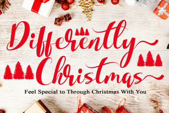 Differently Christmas Font for Digital Design