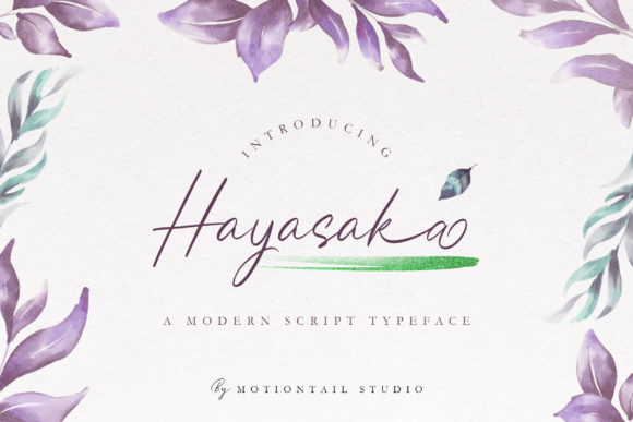 Hayasaka: A Stylish Script Font for Editorial Design