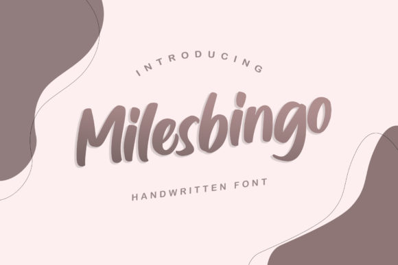 Milesbingo: The Handwritten Font for Small Business Branding