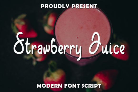 Strawberry Juice Font for Small Business Branding