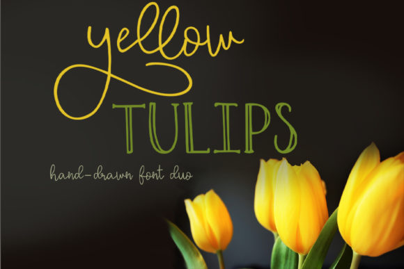 Yellow Tulips Font for Editorial Design